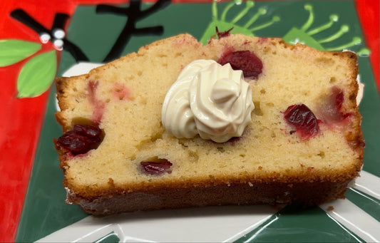 Cream Cheese Cranberry Bread with Maple Icing