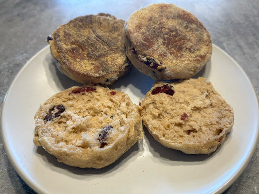 Nutritious Cranberry Walnut English Muffins with a Sweet Maple Twist