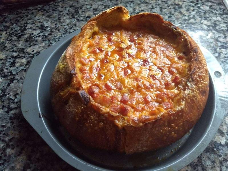 Maple Cheddar Ale Soup Bread Bowl